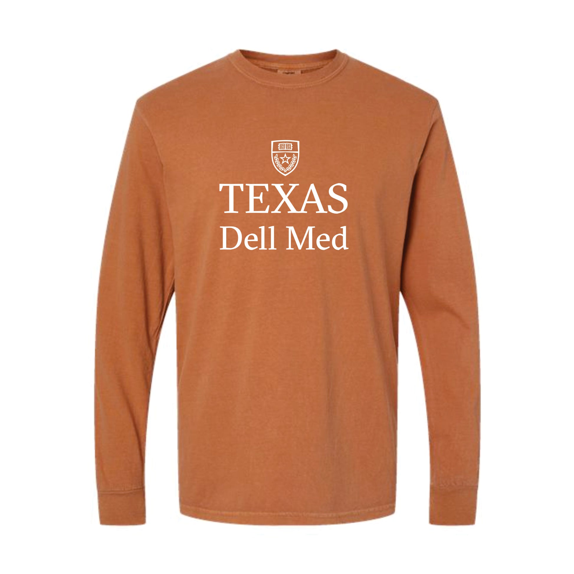 Dell Medical Comfort Colors Unisex Burnt Orange Long Sleeve Tee