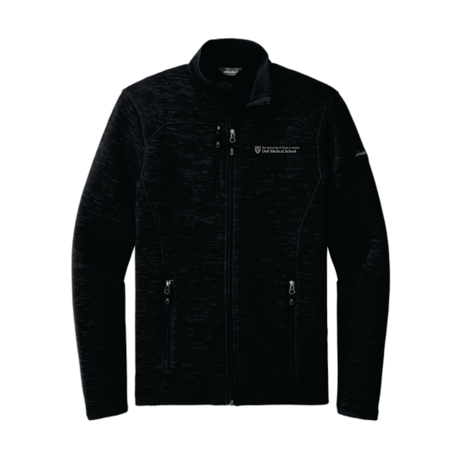 Dell Medical Eddie Bauer Black Men's Full Zip Sweater Fleece