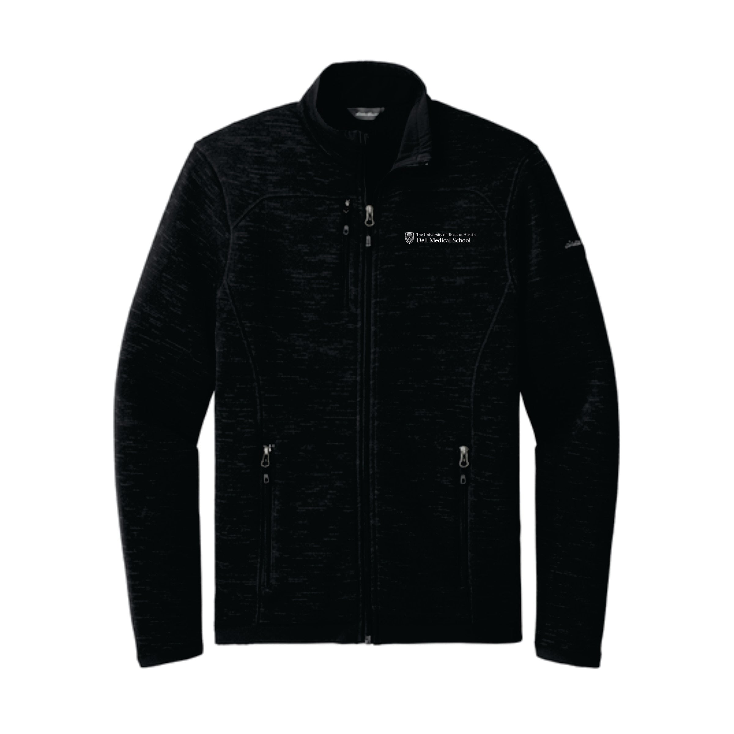Dell Medical Eddie Bauer Black Men's Full Zip Sweater Fleece