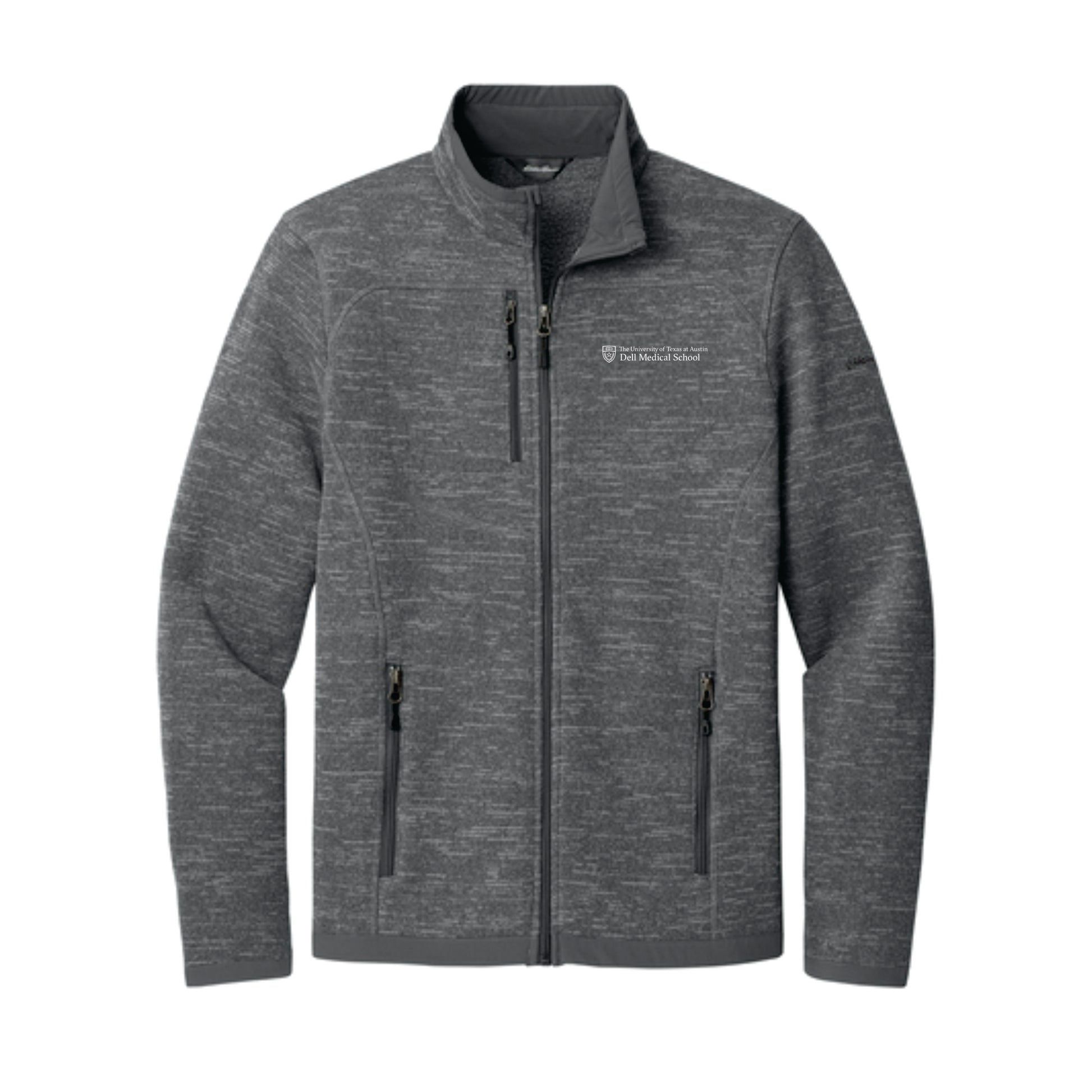 Dell Medical Eddie Bauer Grey Men's Full Zip Sweater Fleece
