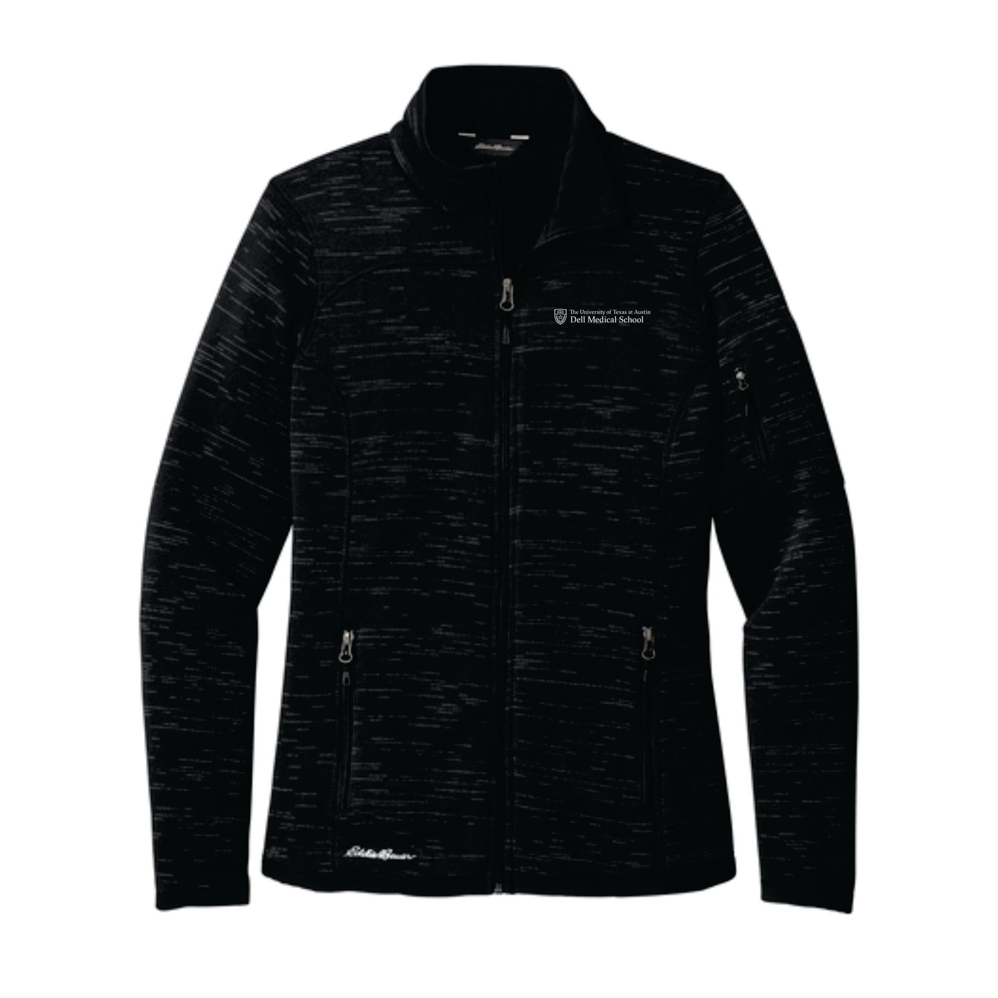 Dell Medical Eddie Bauer Black Women's Full Zip Sweater Fleece