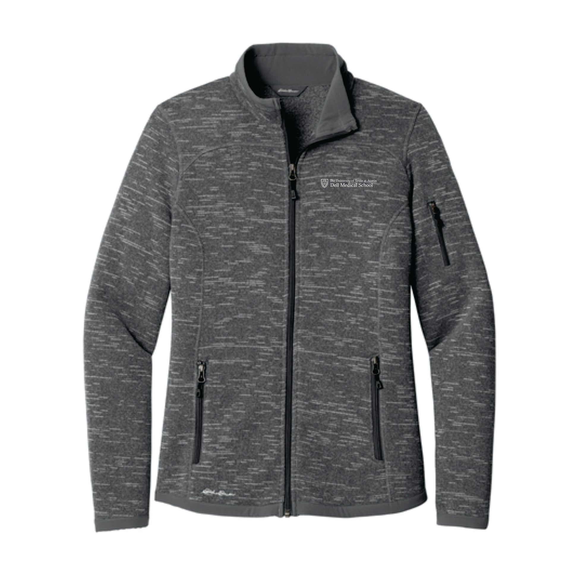 Dell Medical Eddie Bauer Grey Women's Full Zip Sweater Fleece