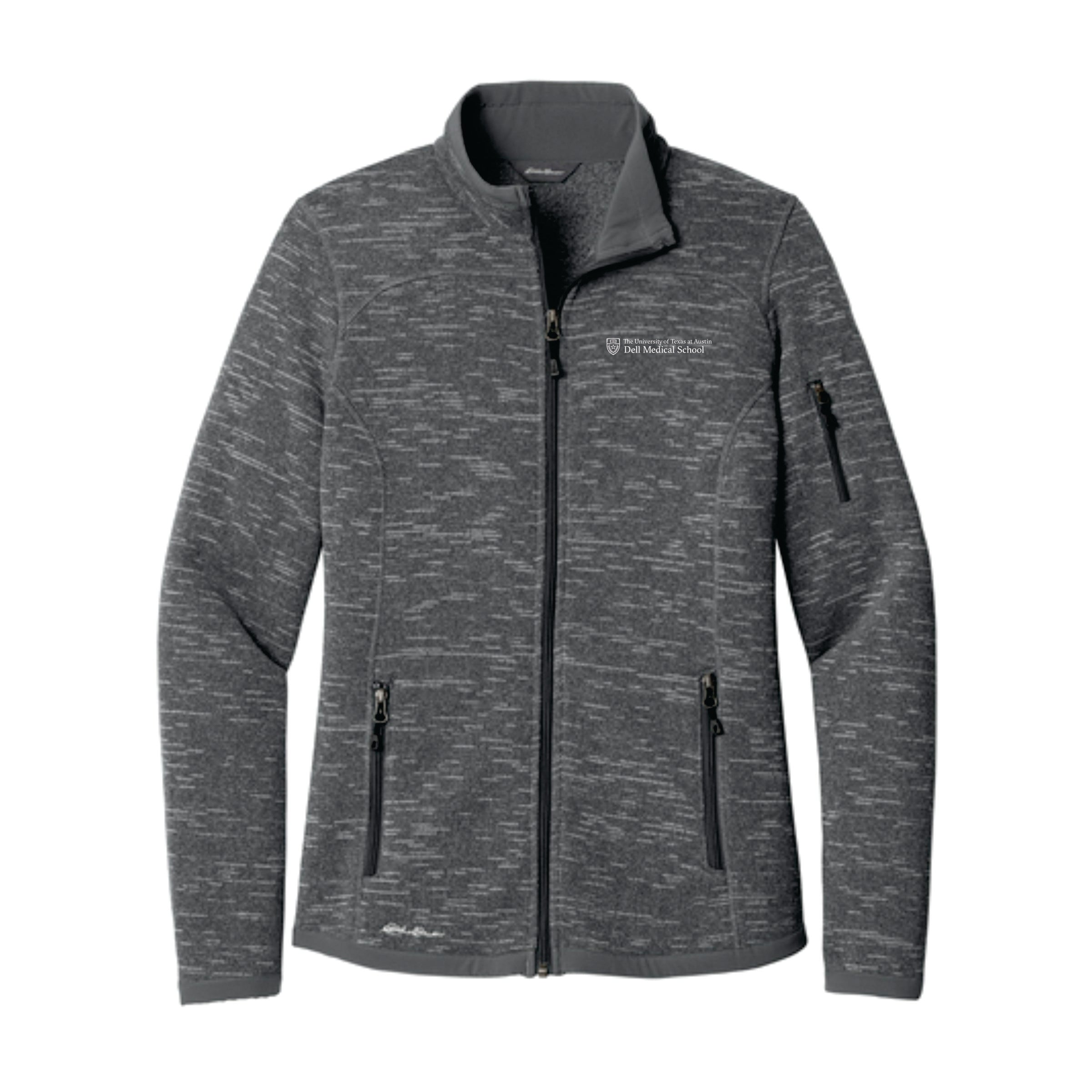 Dell Medical Eddie Bauer Grey Women's Full Zip Sweater Fleece