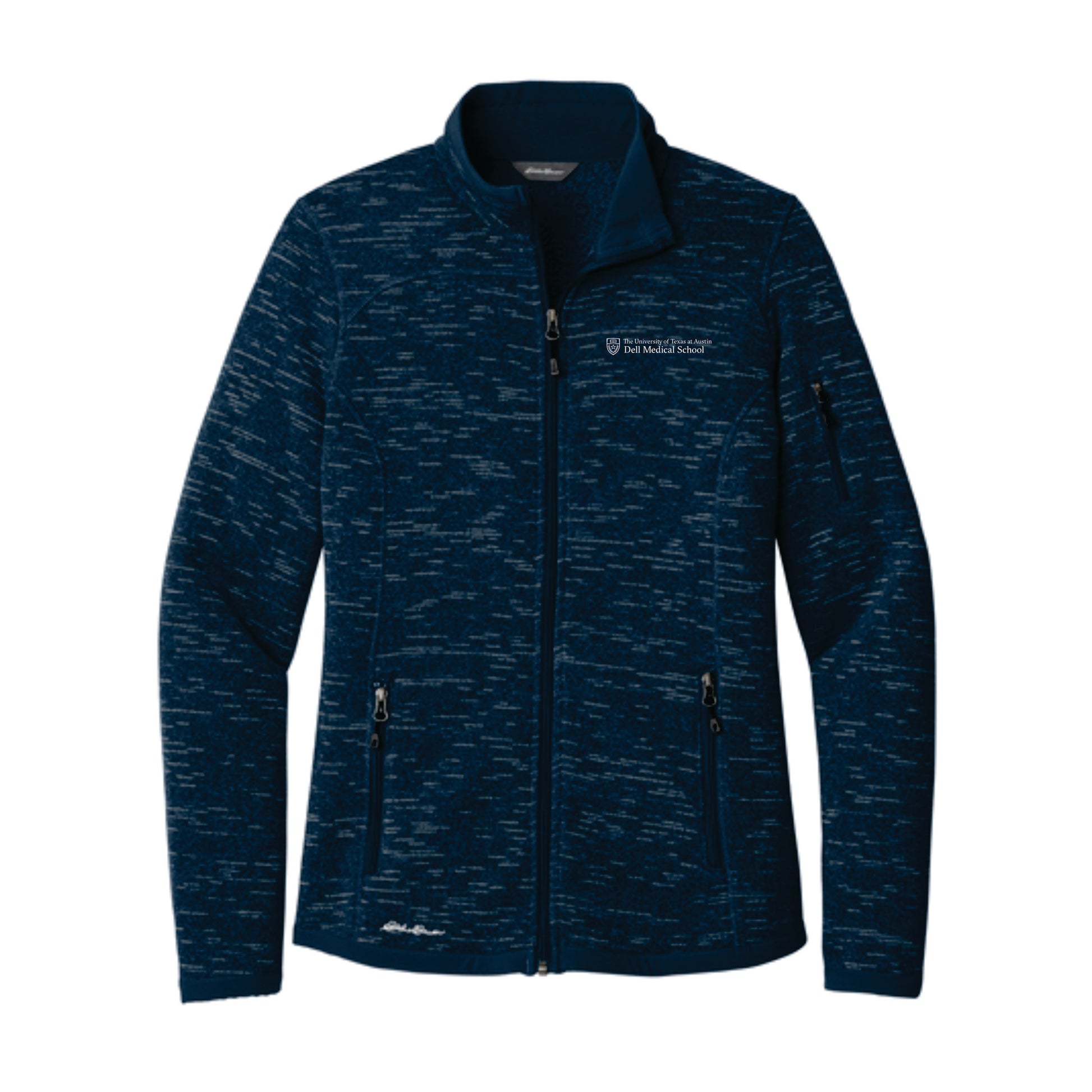 Dell Medical Eddie Bauer Navy Women's Full Zip Sweater Fleece