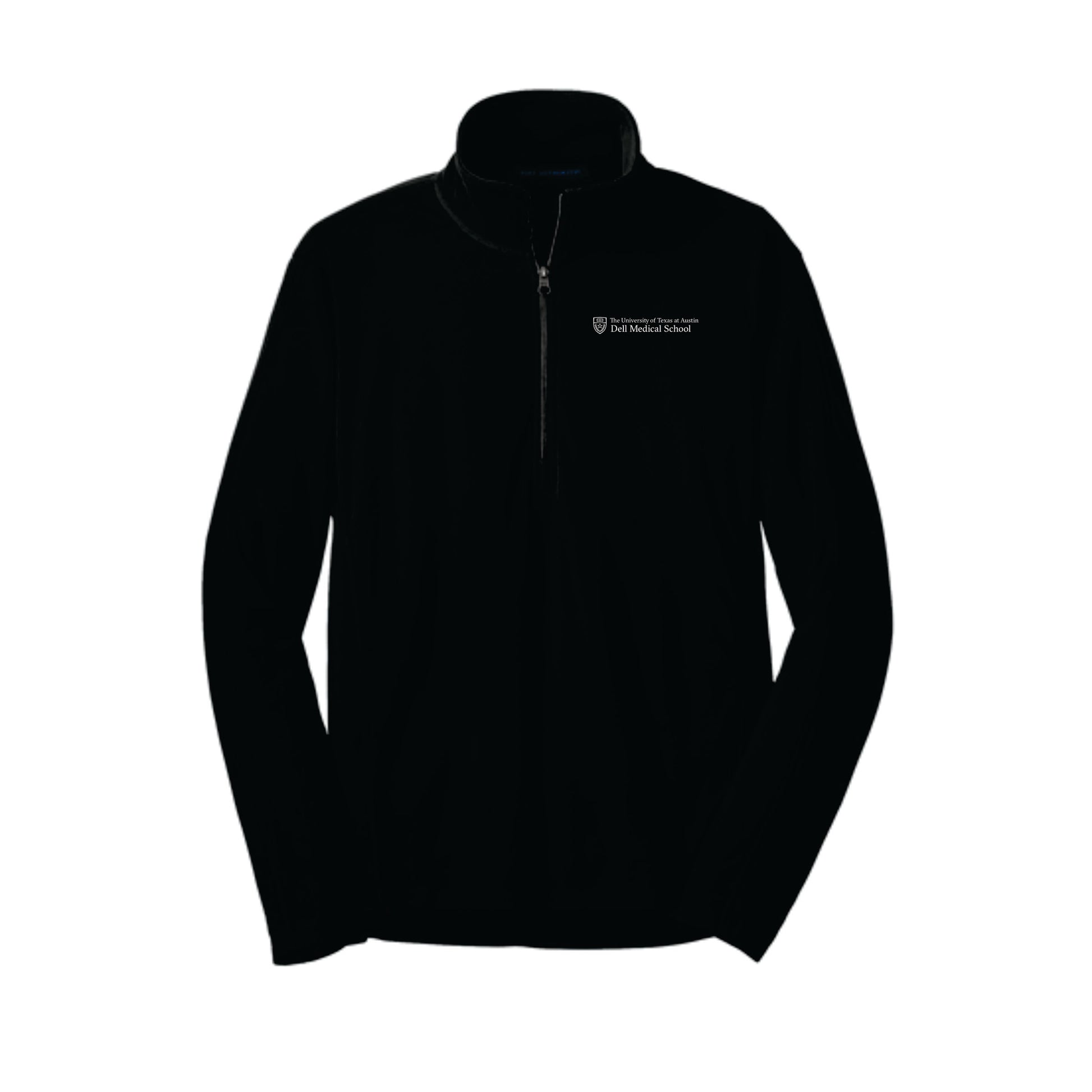Dell Medical Port Authority Black Men's Microfleece Half Zip Pullover