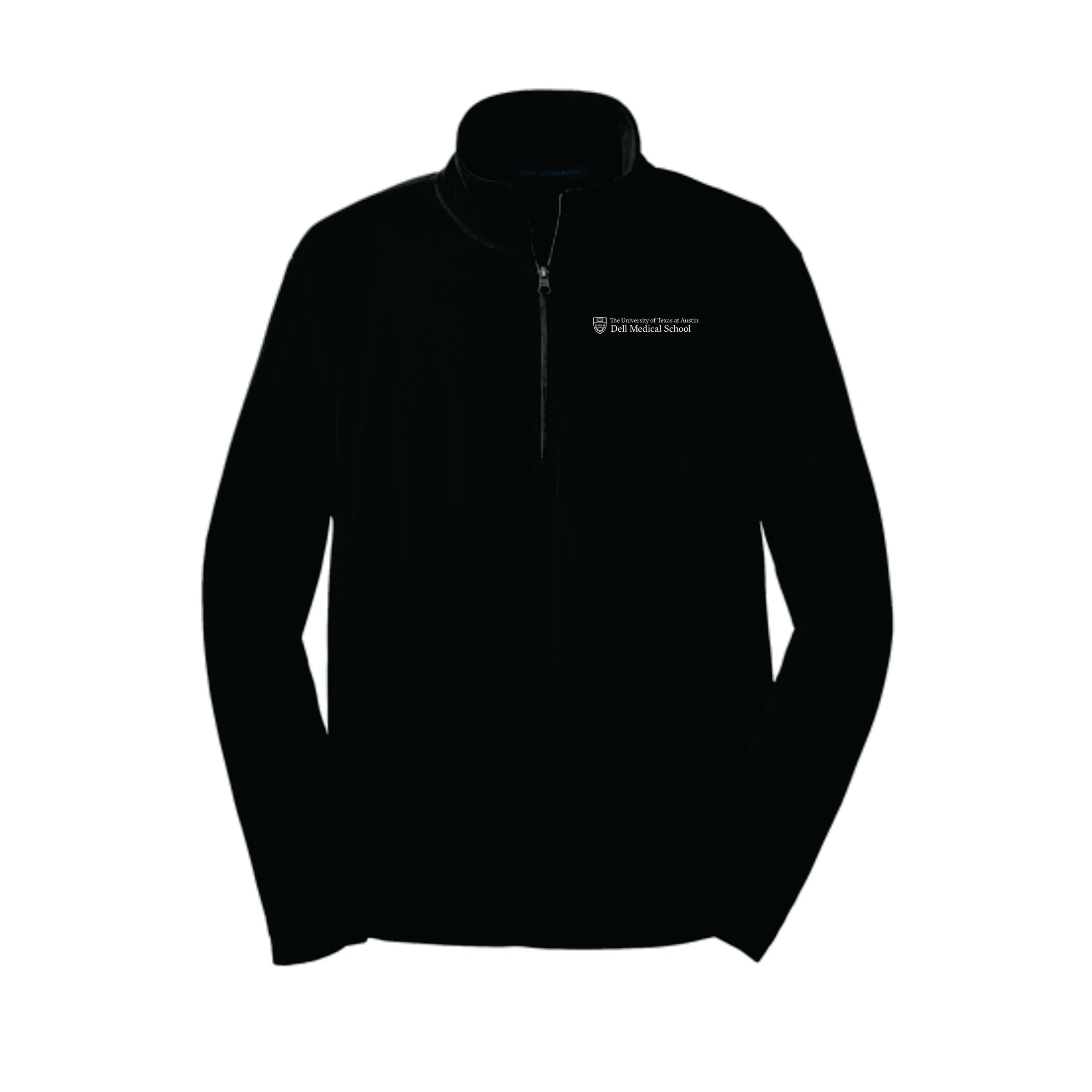 Dell Medical Port Authority Black Men's Microfleece Half Zip Pullover