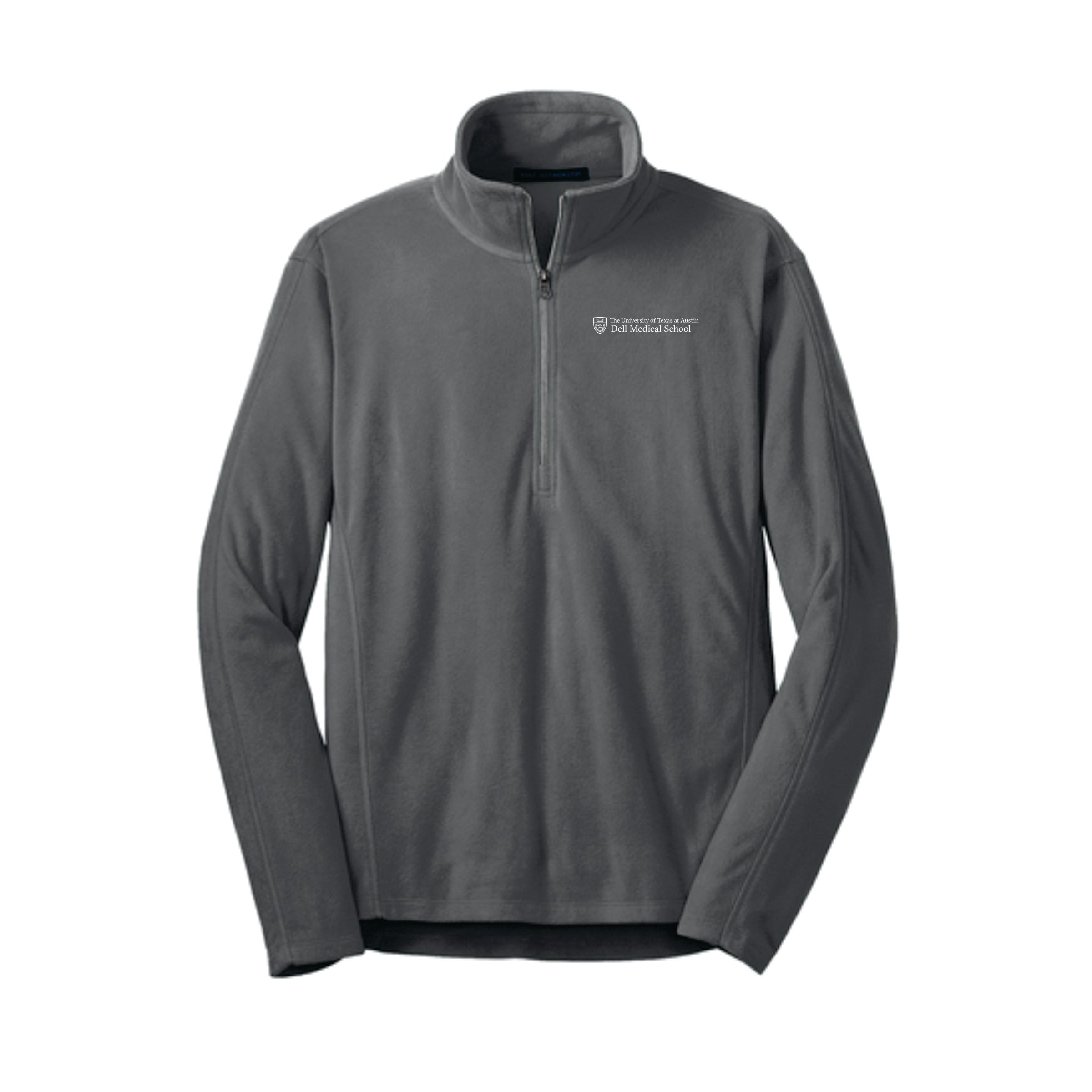 Dell Medical Port Authority Grey Men's Microfleece Half Zip Pullover
