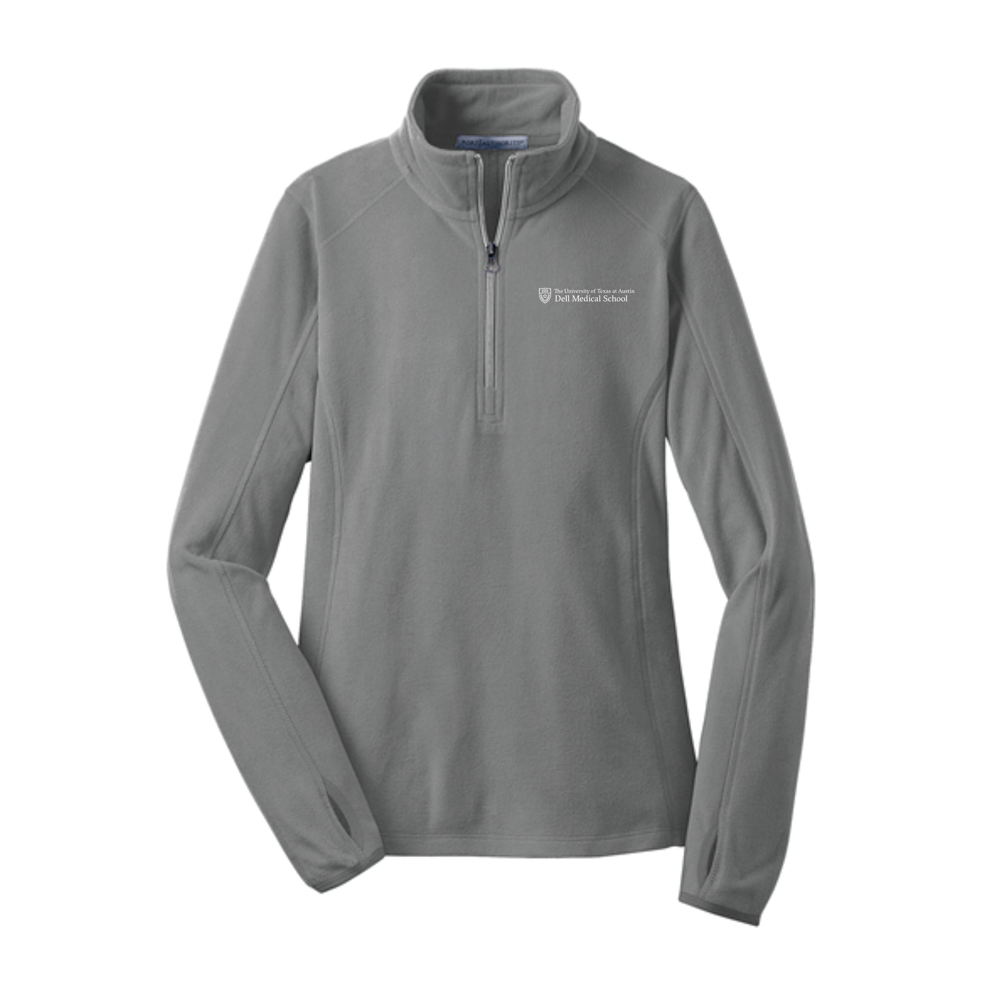 Dell Medical Port Authority Grey Women's Microfleece Half Zip Pullover