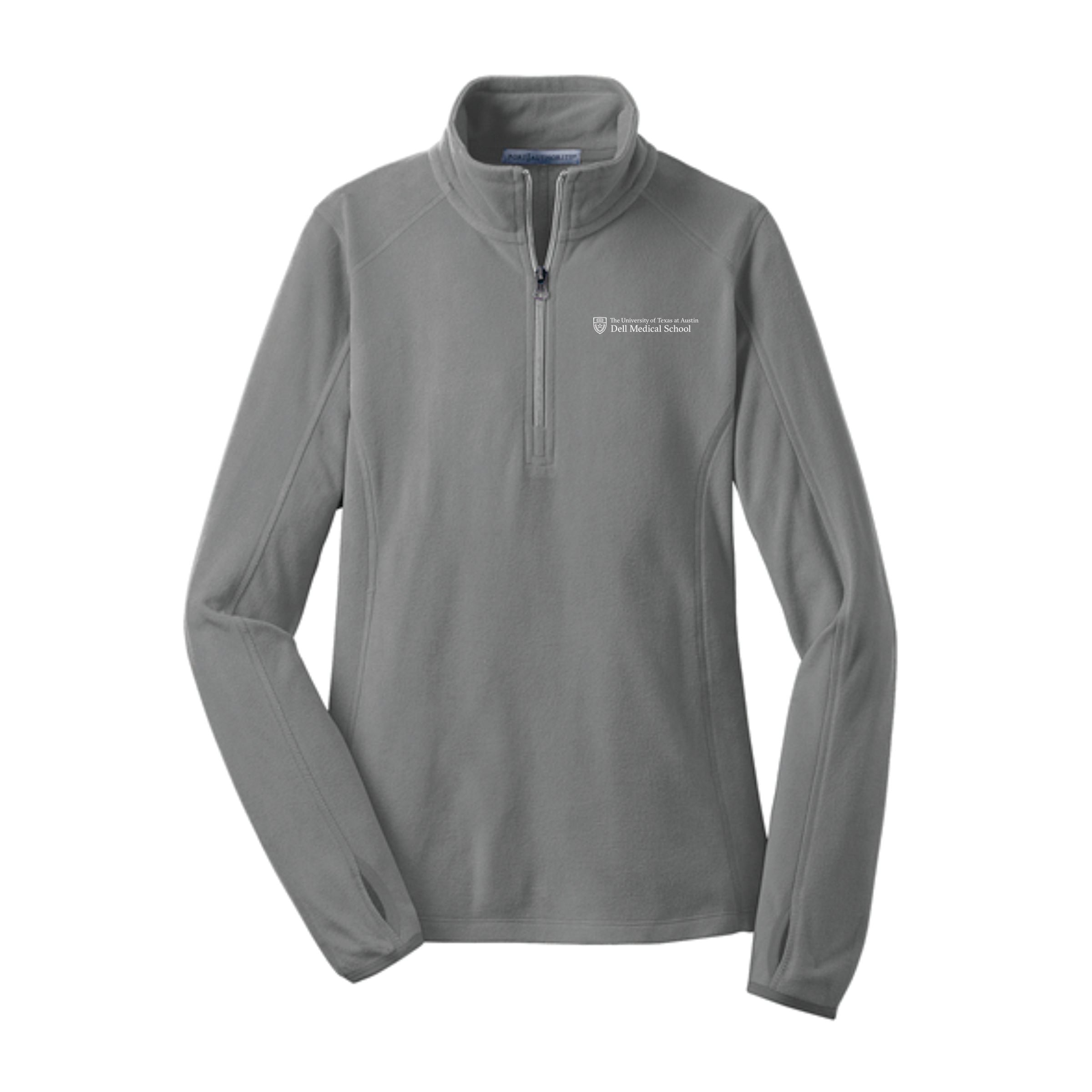 Dell Medical Port Authority Grey Women's Microfleece Half Zip Pullover