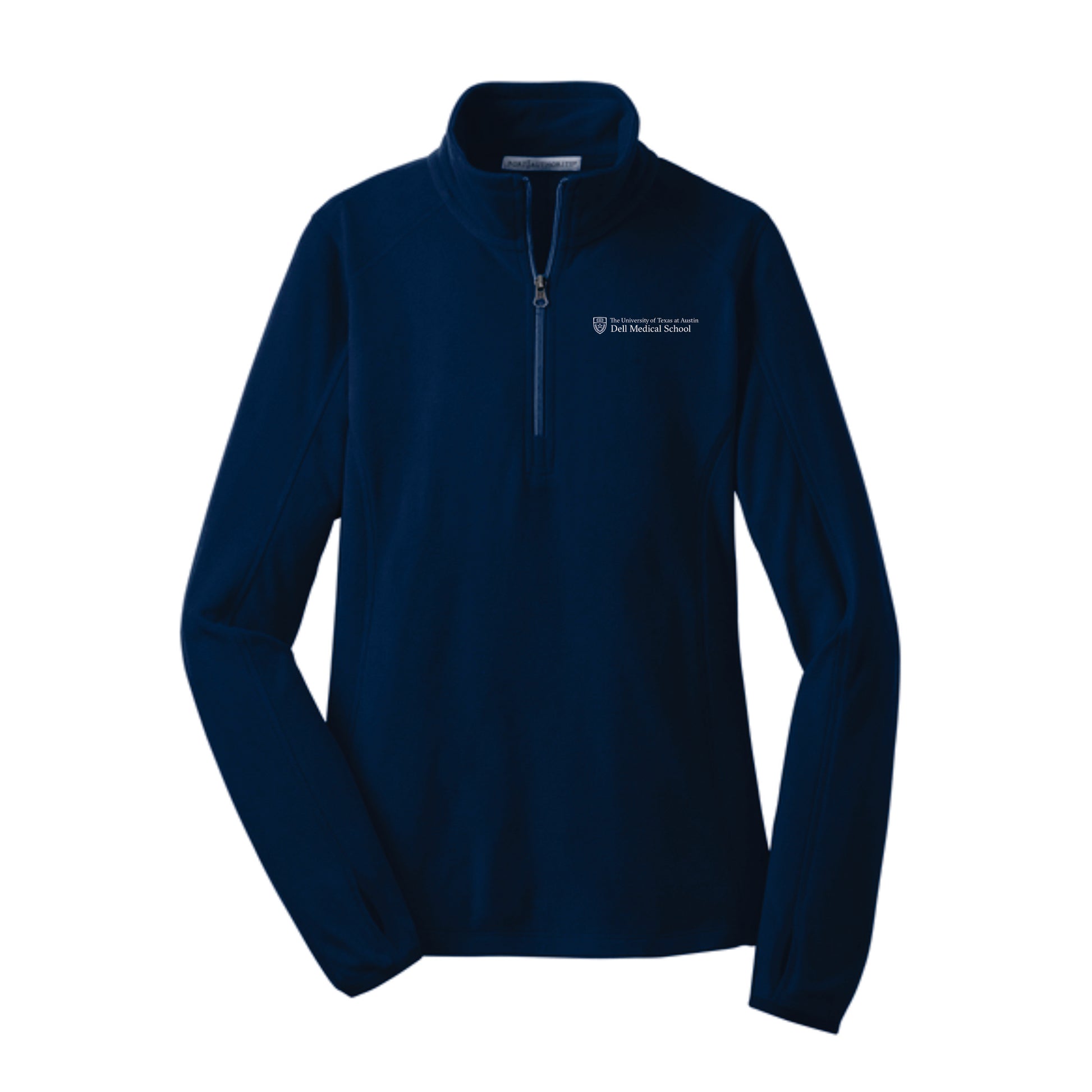 Dell Medical Port Authority Navy Women's Microfleece Half Zip Pullover