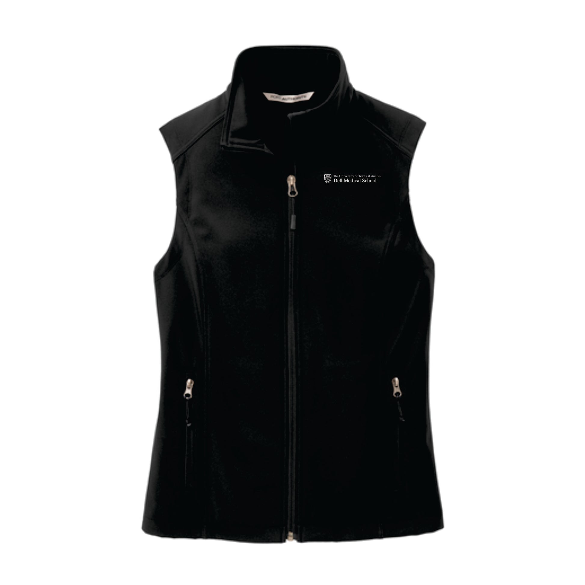 Dell Medical Port Authority Black Women's Soft Shell Vest