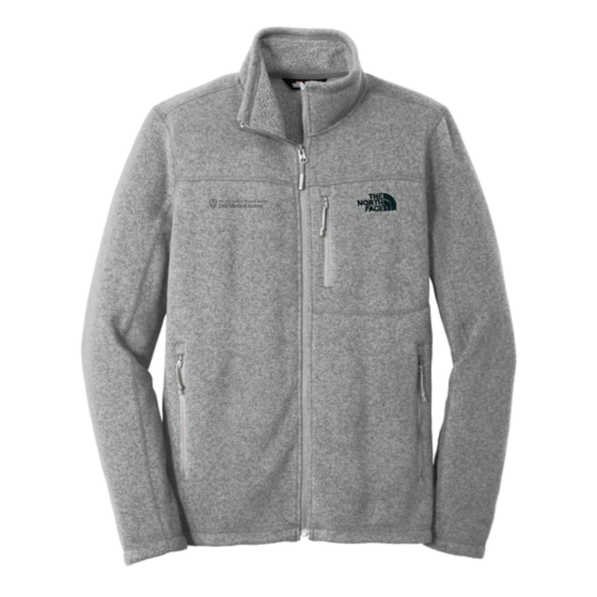Dell Medical North Face Grey Men's Sweater Fleece Jacket