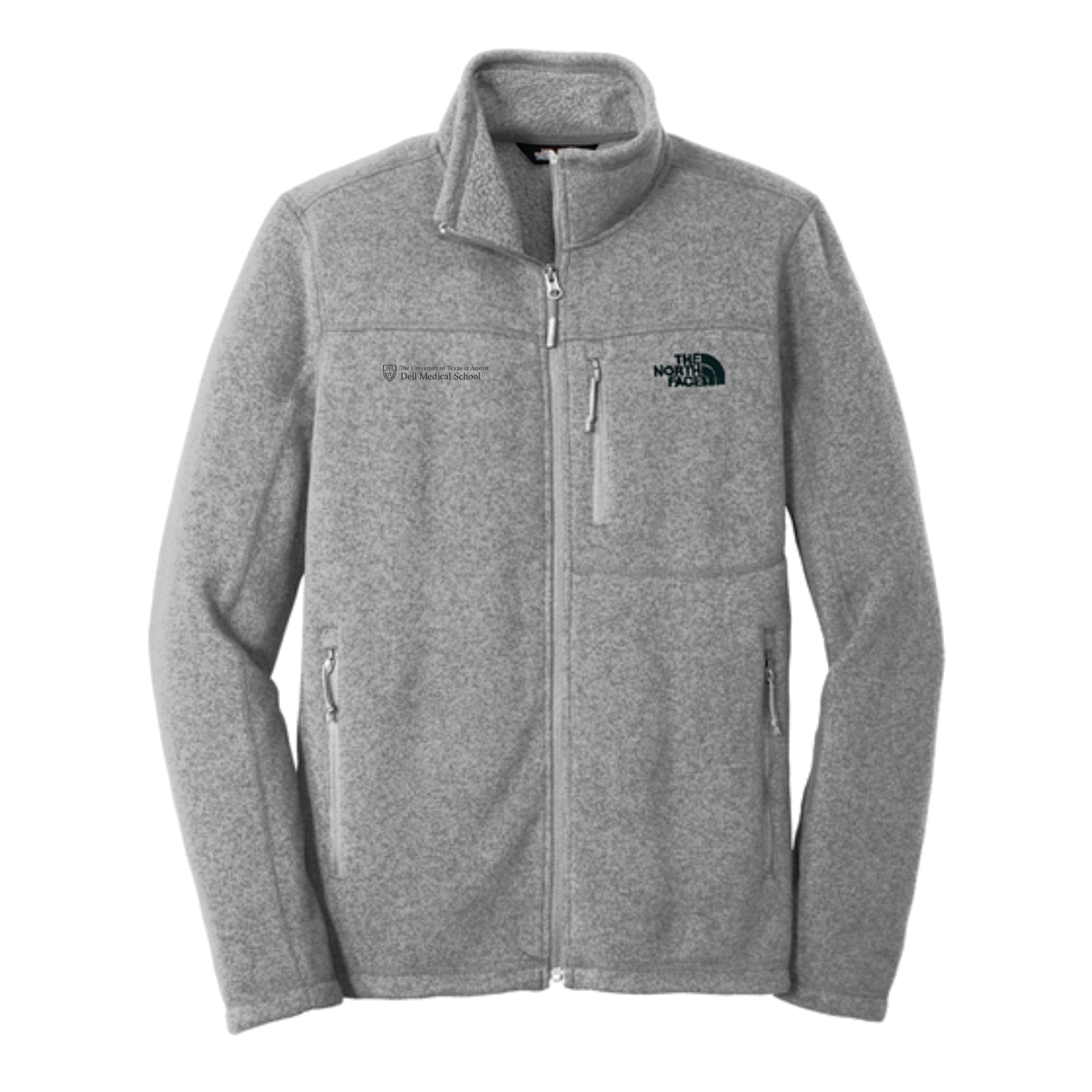 Dell Medical North Face Grey Men's Sweater Fleece Jacket