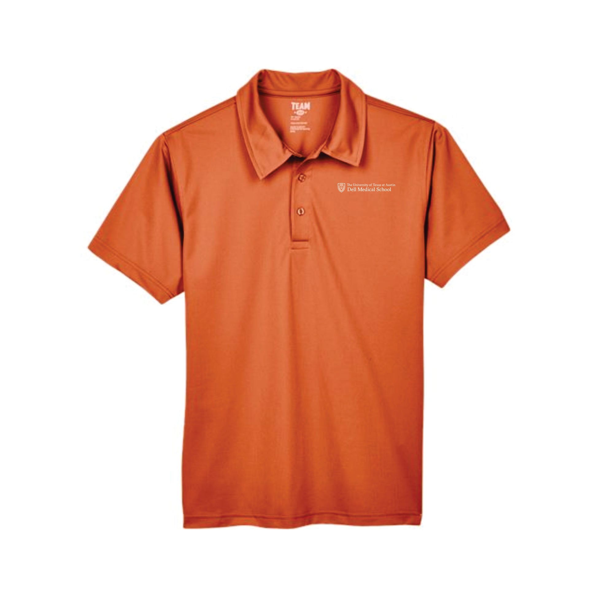 Dell Medical Team 365 Burnt Orange Men's Performance Polo
