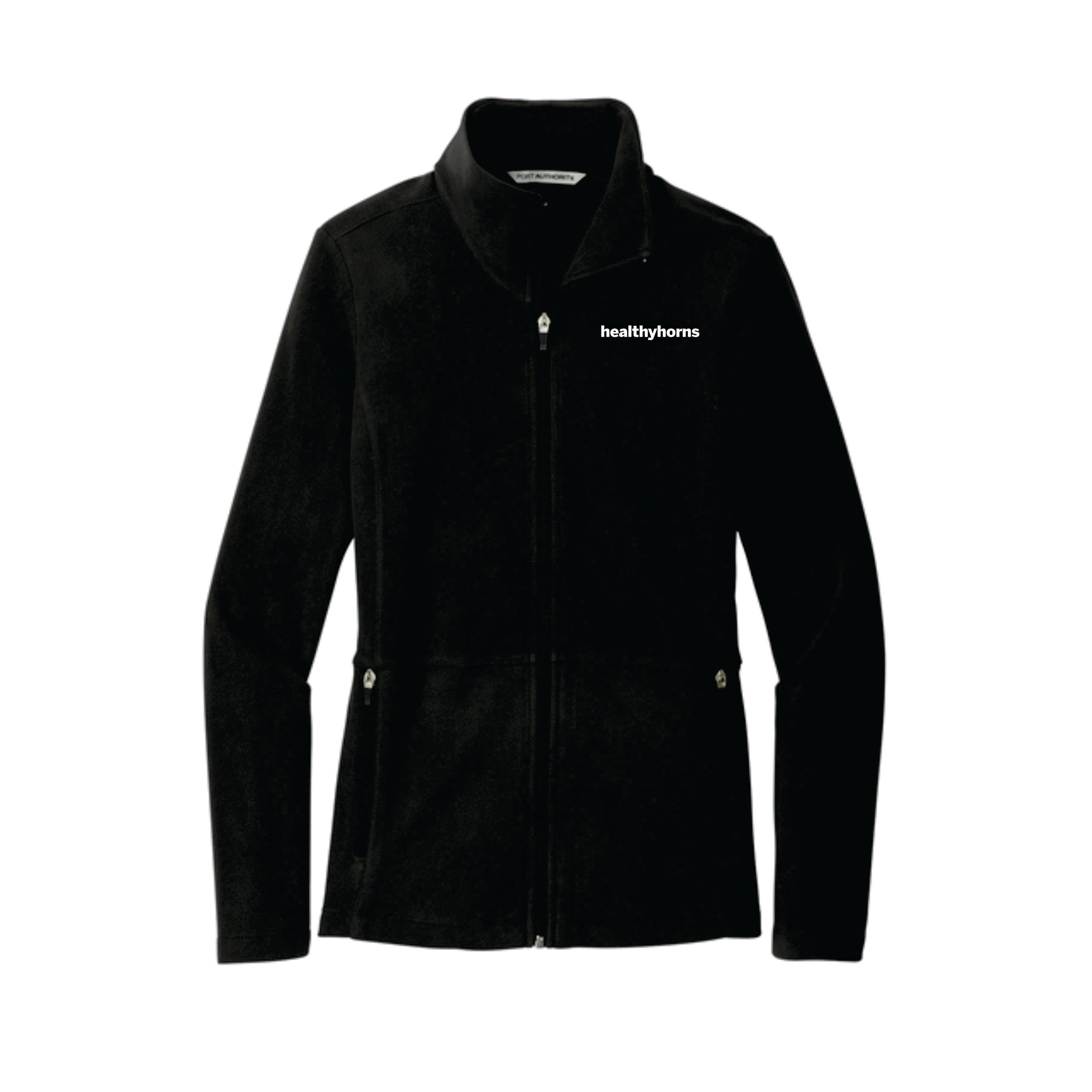 Healthy Horns Port Authority Ladies Accord Black Microfleece Jacket