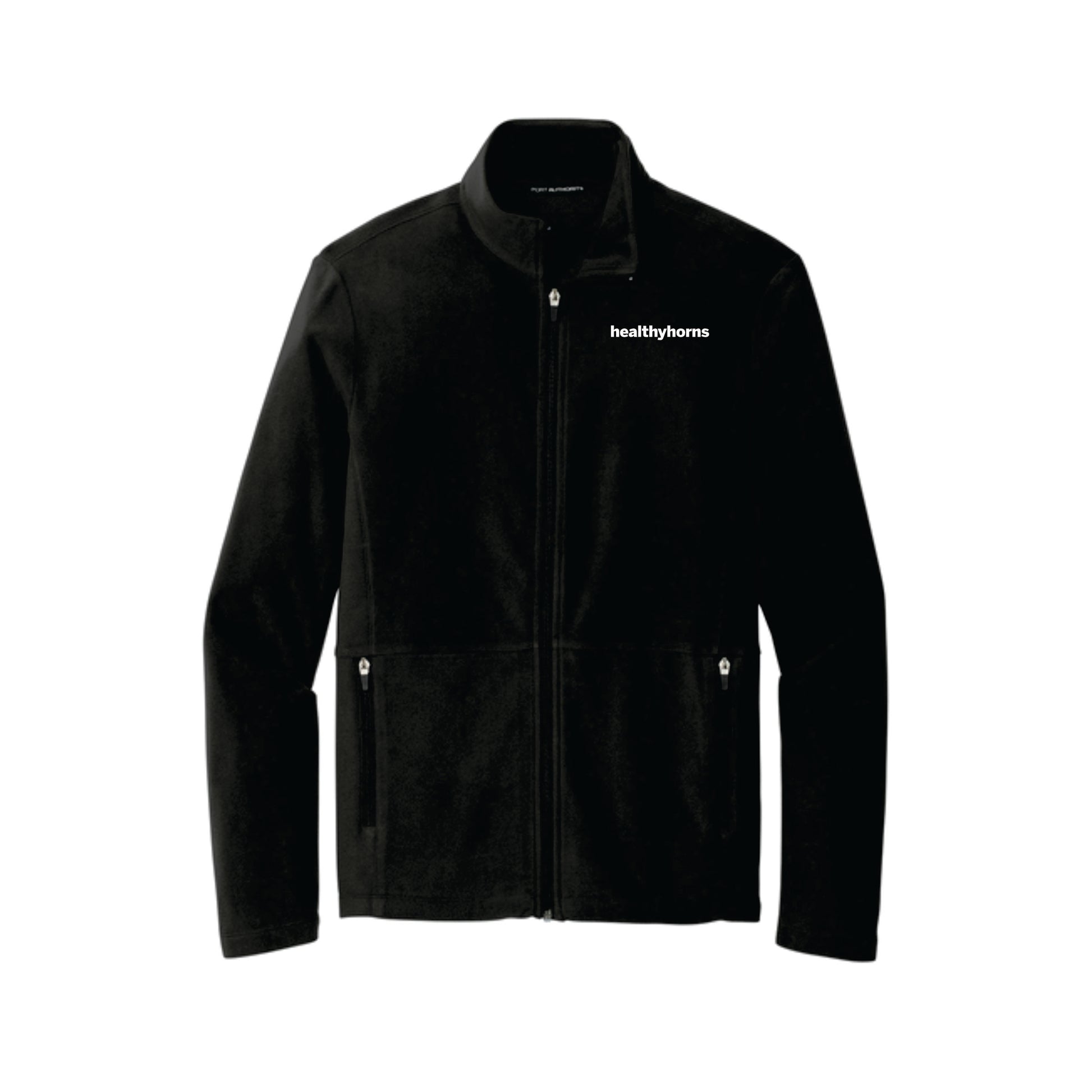 Healthy Horns Port Authority Unisex Accord Black Microfleece Jacket