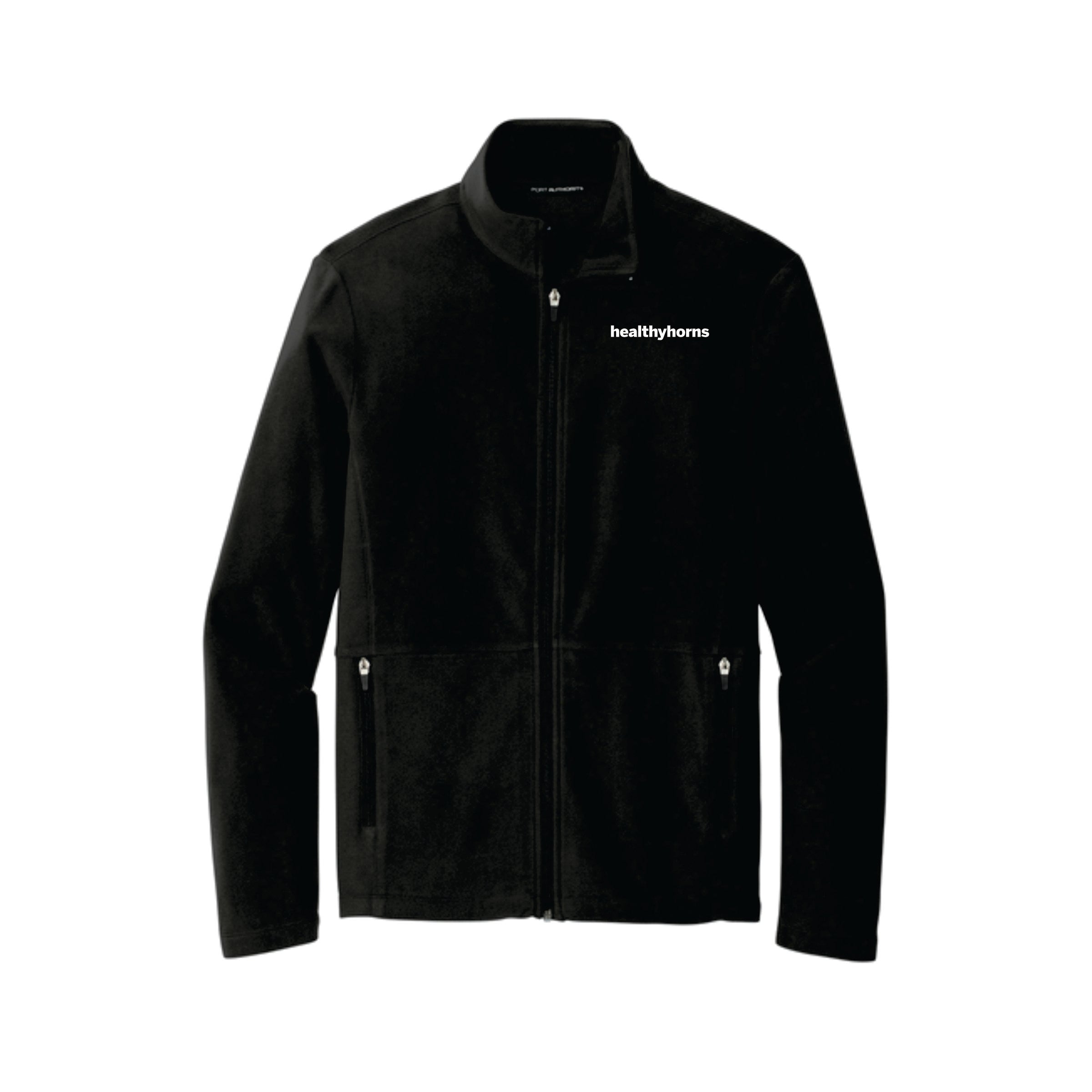 Healthy Horns Port Authority Unisex Accord Black Microfleece Jacket