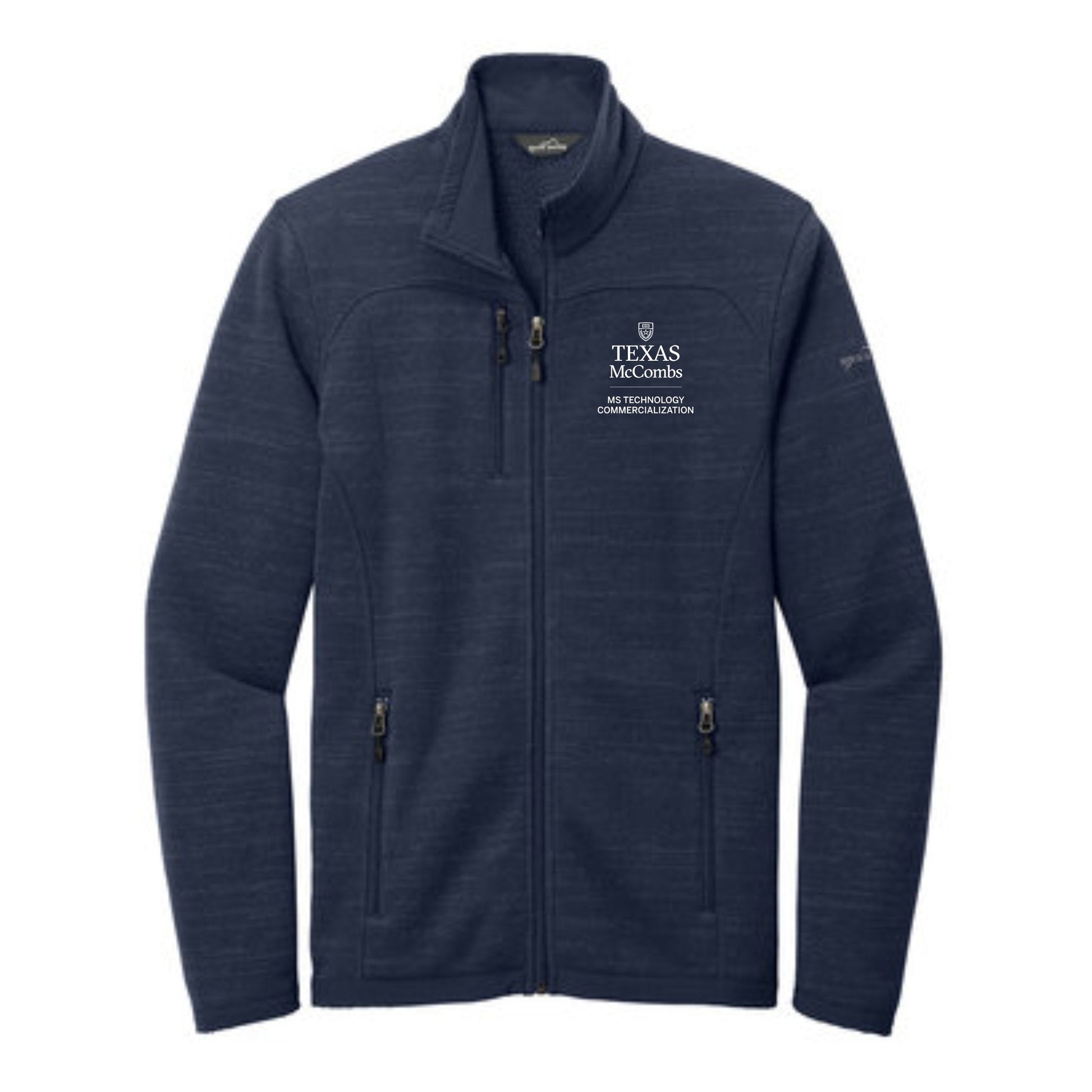 MSTC Eddie Bauer Men's Navy Full-Zip Sweater Fleece