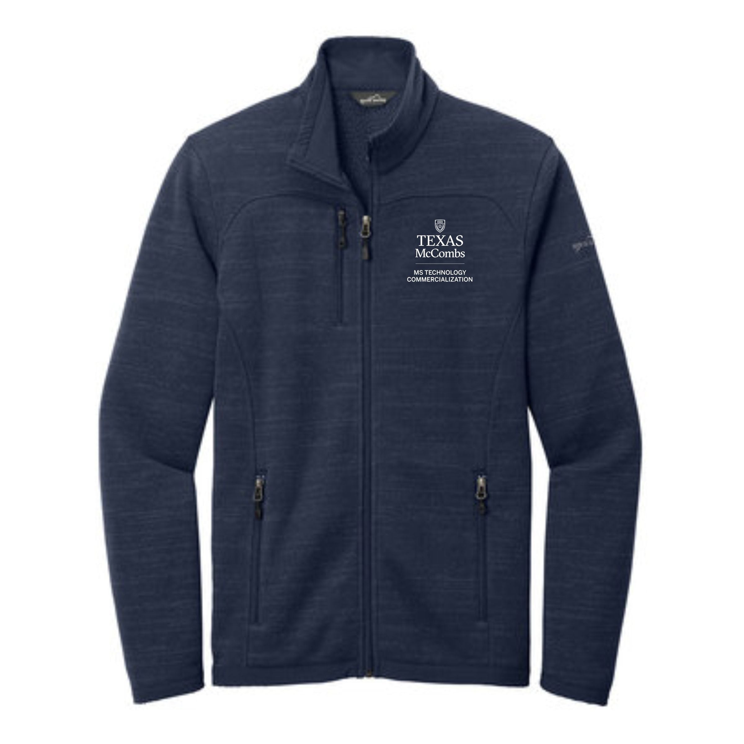 MSTC Eddie Bauer Men's Navy Full-Zip Sweater Fleece